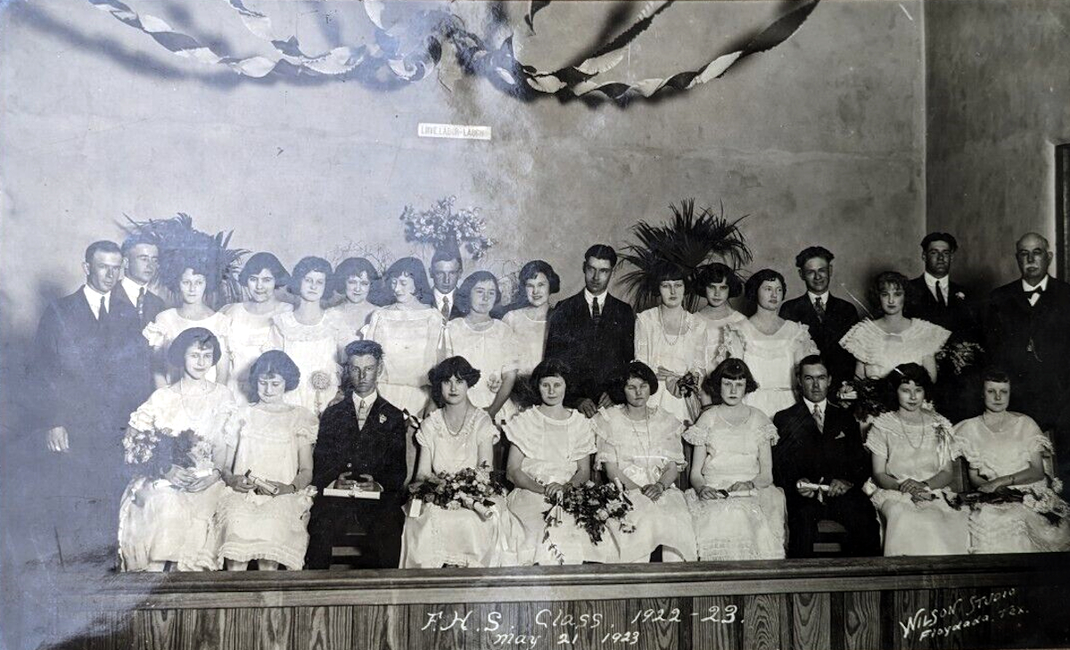 1923 Floydada High School Graduating Class